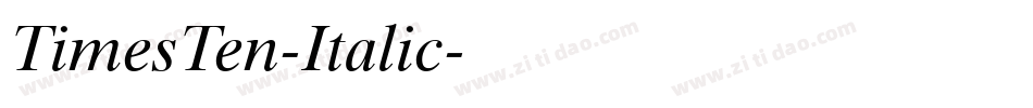 TimesTen-Italic字体转换