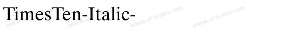 TimesTen-Italic字体转换