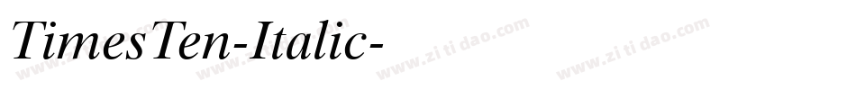 TimesTen-Italic字体转换