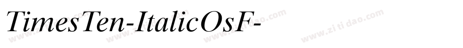 TimesTen-ItalicOsF字体转换