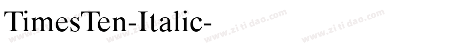 TimesTen-Italic字体转换