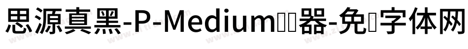 思源真黑-P-Medium转换器字体转换
