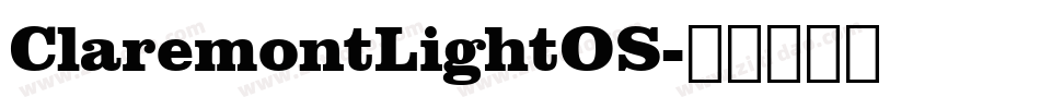 ClaremontLightOS字体转换