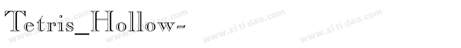 Tetris_Hollow字体转换