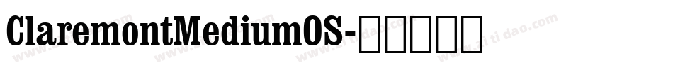 ClaremontMediumOS字体转换
