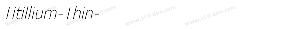 Titillium-Thin字体转换