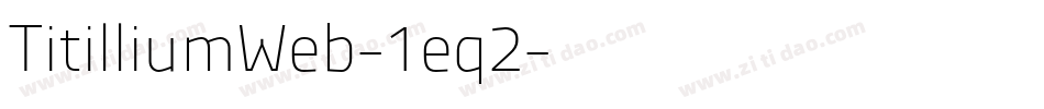 TitilliumWeb-1eq2字体转换