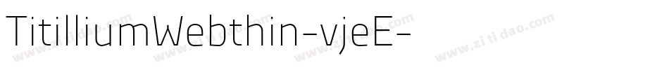 TitilliumWebthin-vjeE字体转换