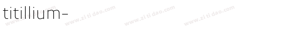 titillium字体转换