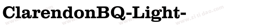 ClarendonBQ-Light字体转换