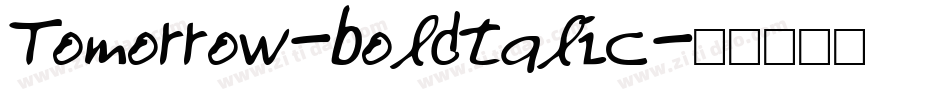 Tomorrow-boldtalic字体转换