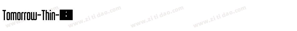 Tomorrow-Thin字体转换