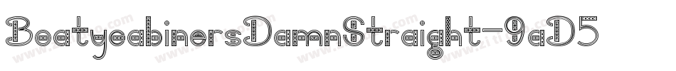 BoatycabinersDamnStraight-9aD5字体转换