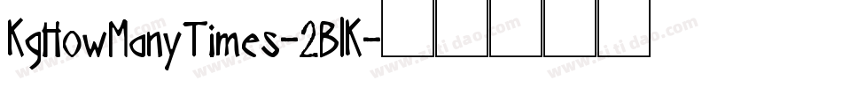 KgHowManyTimes-2BlK字体转换