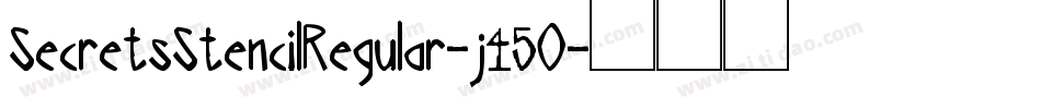 SecretsStencilRegular-j45O字体转换