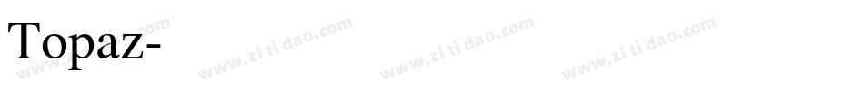 Topaz字体转换