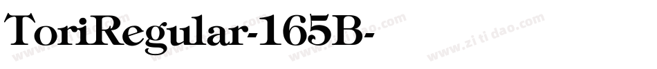ToriRegular-165B字体转换
