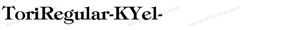 ToriRegular-KYel字体转换
