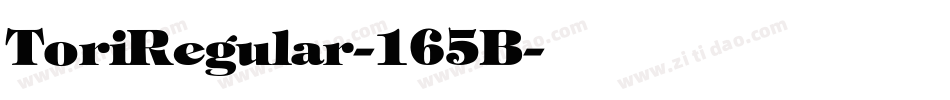 ToriRegular-165B字体转换