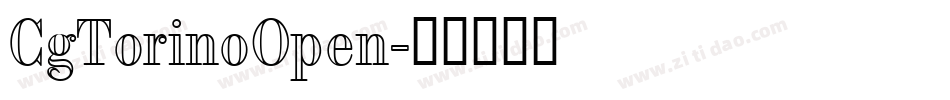 CgTorinoOpen字体转换