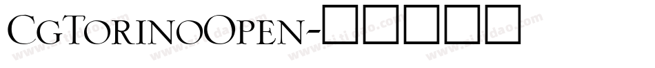 CgTorinoOpen字体转换