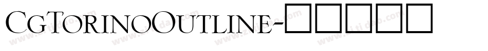 CgTorinoOutline字体转换