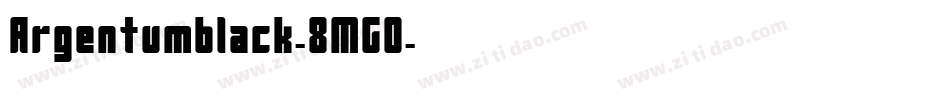 Argentumblack-8MG0字体转换