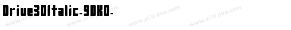 Drive3DItalic-9DK0字体转换
