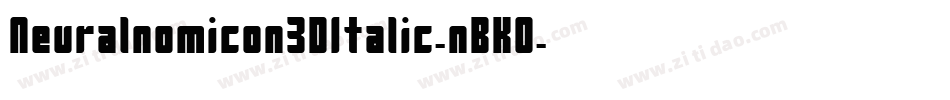 Neuralnomicon3DItalic-nBK0字体转换