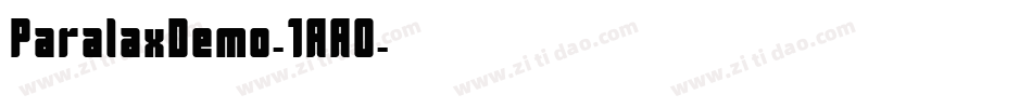 ParalaxDemo-1AA0字体转换