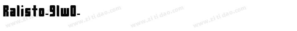 Ralisto-9lw0字体转换