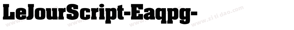 LeJourScript-Eaqpg字体转换