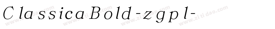 ClassicaBold-zgpl字体转换