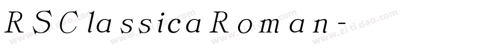 RSClassicaRoman字体转换