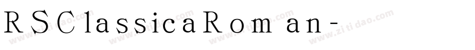 RSClassicaRoman字体转换