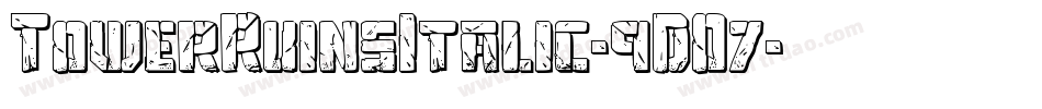 TowerRuinsItalic-9DO7字体转换