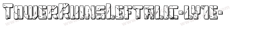 TowerRuinsLeftalic-ly1e字体转换