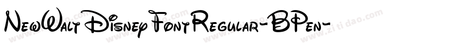 NewWaltDisneyFontRegular-BPen字体转换
