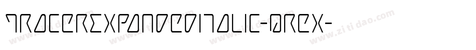 TracerExpandedItalic-qrex字体转换