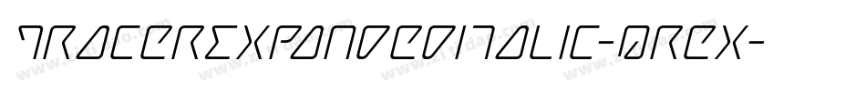 TracerExpandedItalic-qrex字体转换