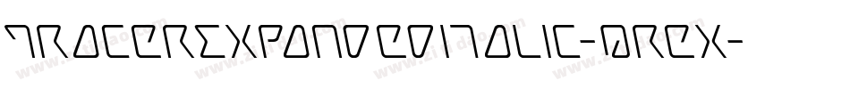 TracerExpandedItalic-qrex字体转换