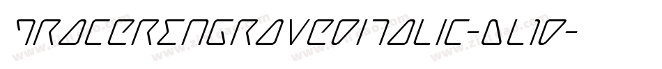 TracerEngravedItalic-Dl1d字体转换