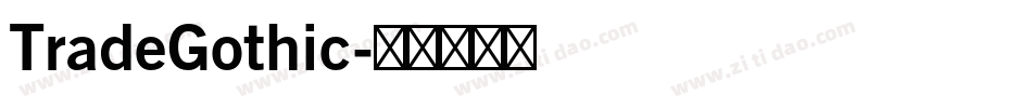 TradeGothic字体转换