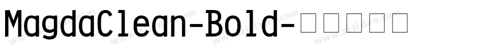 MagdaClean-Bold字体转换