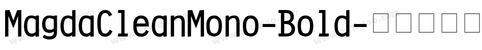 MagdaCleanMono-Bold字体转换