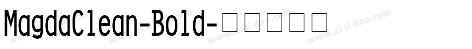 MagdaClean-Bold字体转换