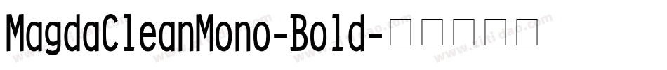 MagdaCleanMono-Bold字体转换
