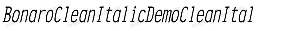 BonaroCleanItalicDemoCleanItalic-PKV6d字体转换