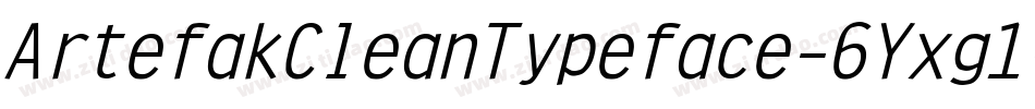 ArtefakCleanTypeface-6Yxg1字体转换