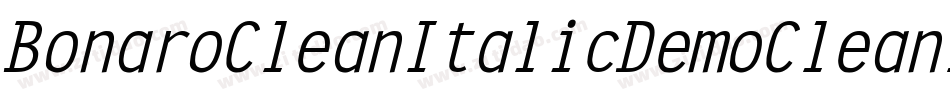 BonaroCleanItalicDemoCleanItalic-PKV6d字体转换